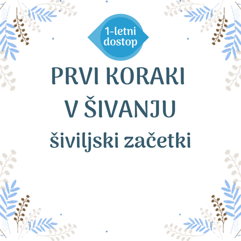Prvi koraki v šivanju