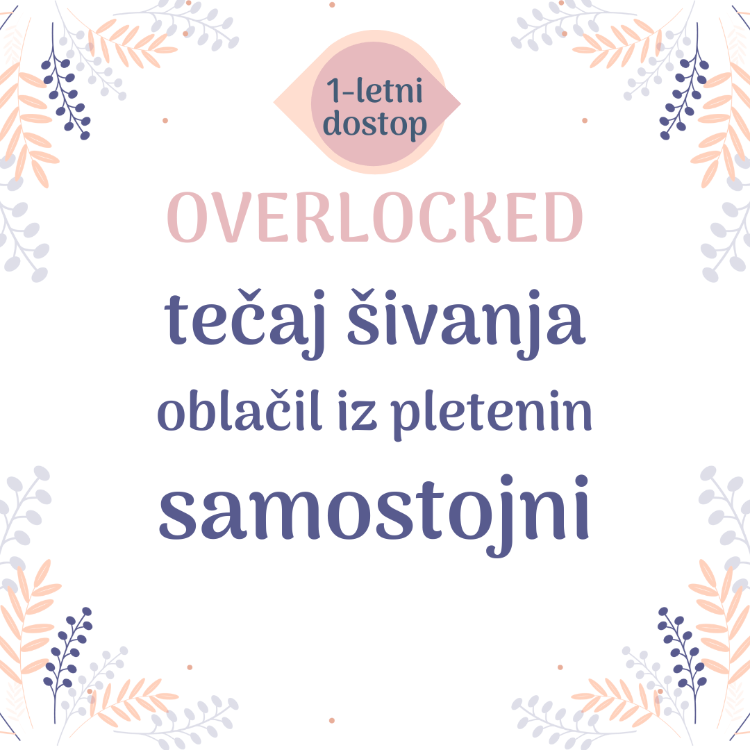 Overlocked – samostojni tečaj šivanja pletenin